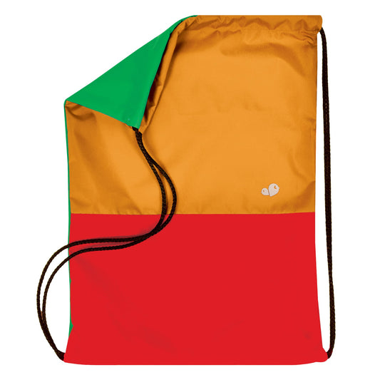 Shoe bag - Orange, Green & Red Color Block
