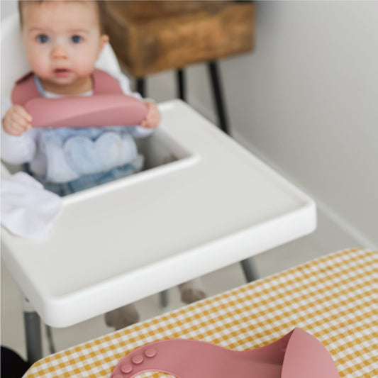 Silicone Bibs - Solid Pink