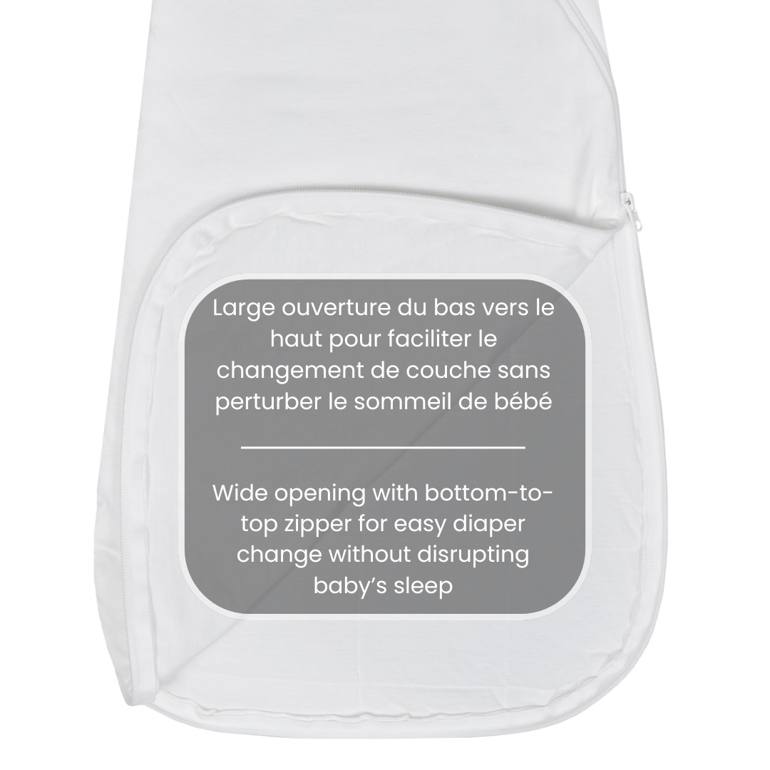 Quilted cotton sleep sack - Ivory Duck (1.0 tog)