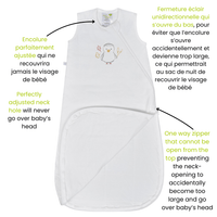 Quilted cotton sleep sack - Ivory Duck (1.0 tog)