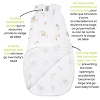 Cotton muslin sleep sack - Lemons (0.7 tog)