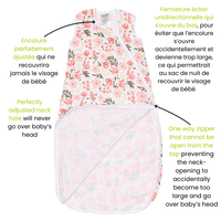 Cotton muslin sleep sack - Flowers by Rachel Lyon (0.7 tog)