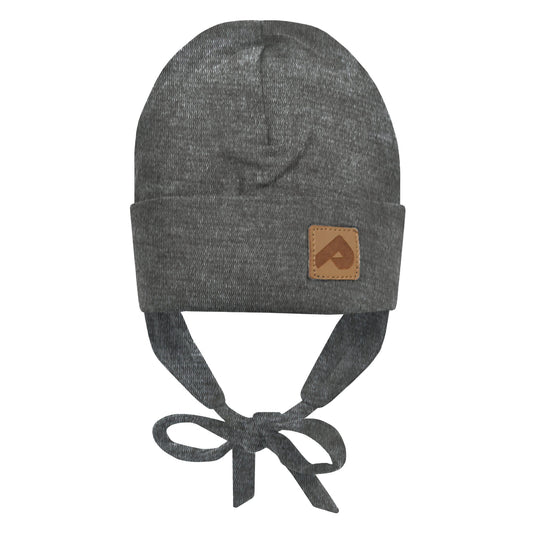 Cotton beanie with ears - Heather Grey