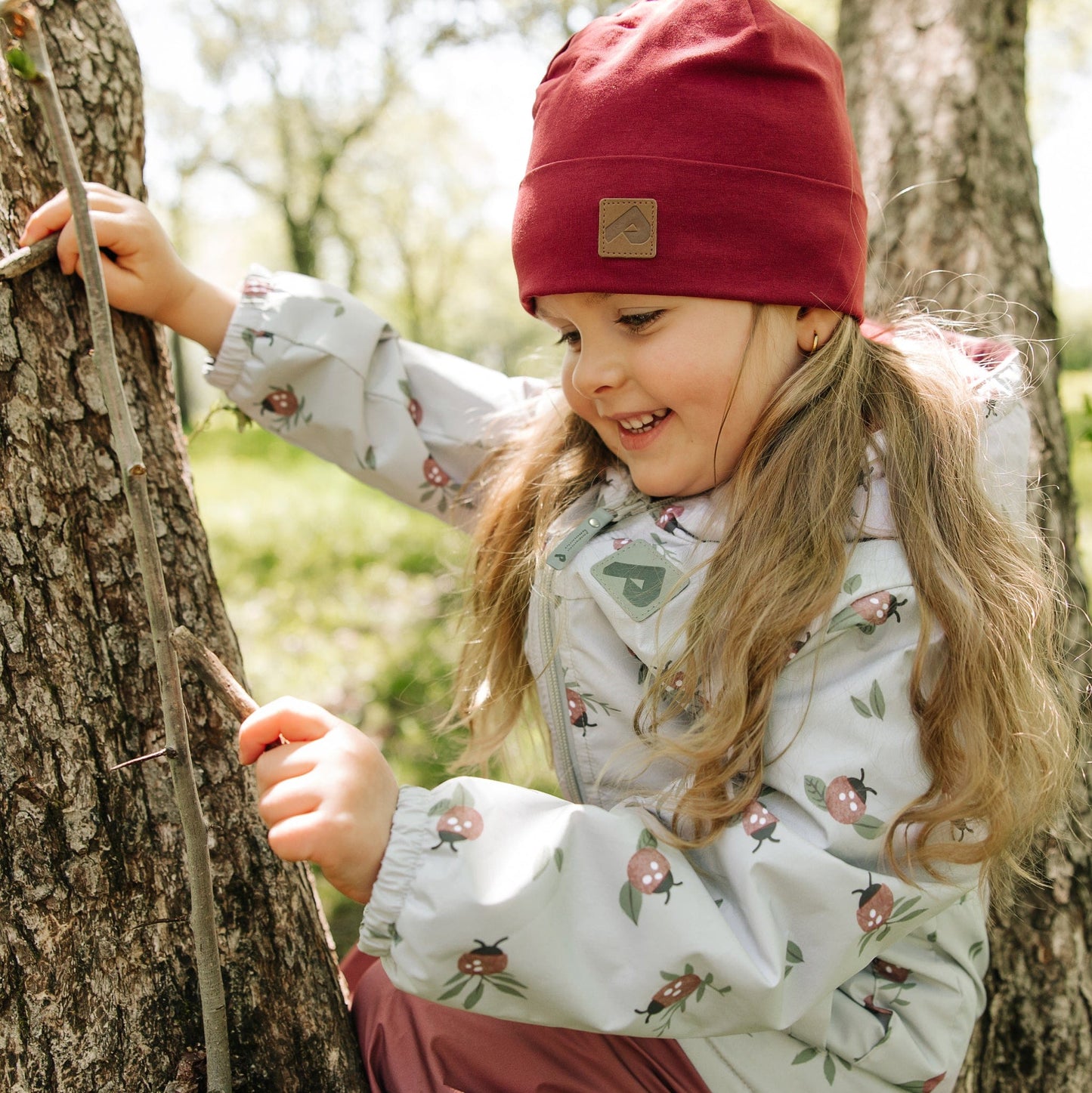 Cotton beanie - Raspberry