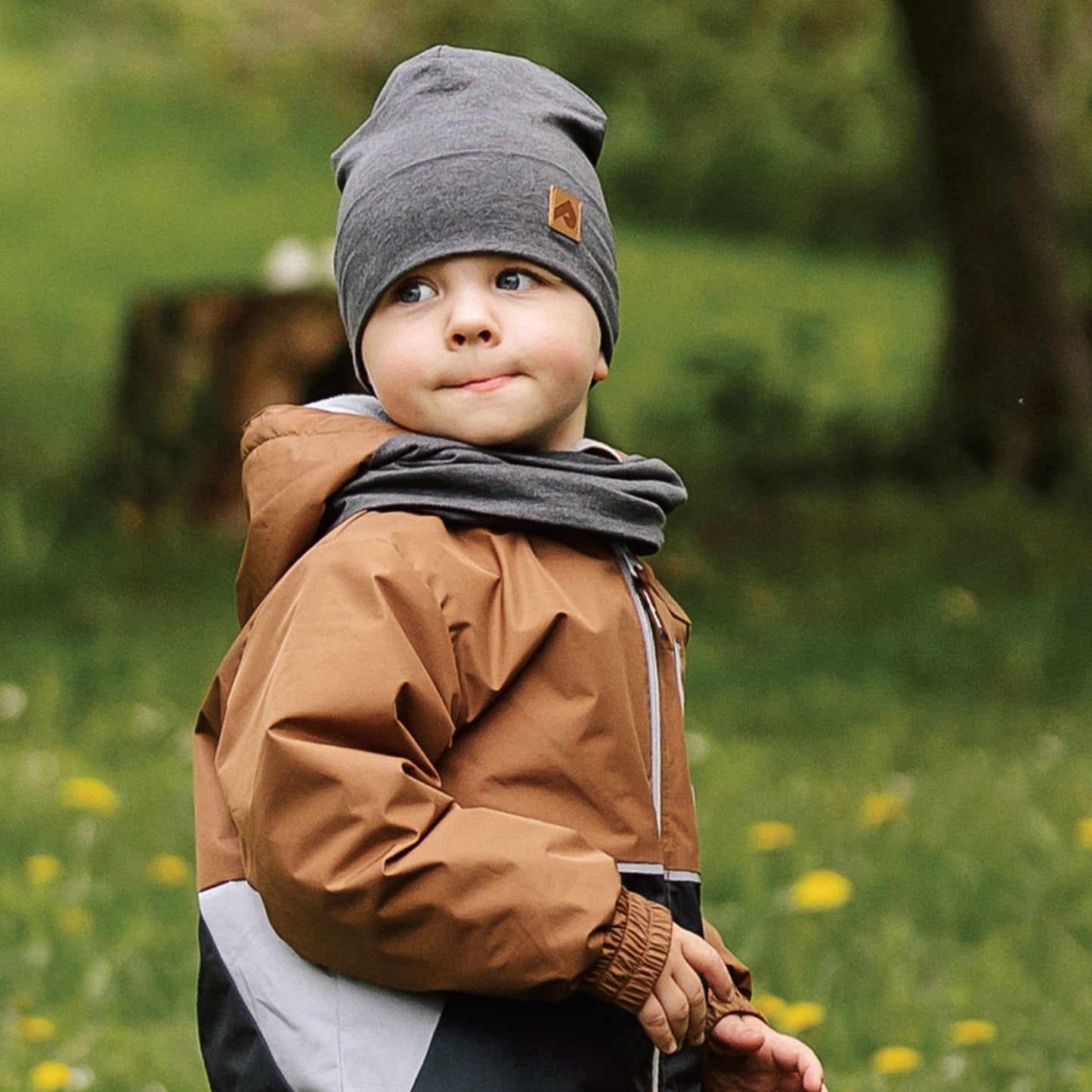 Cotton beanie - Heather grey