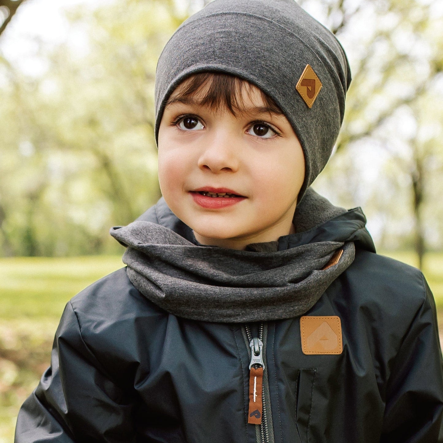 Cotton beanie - Heather grey