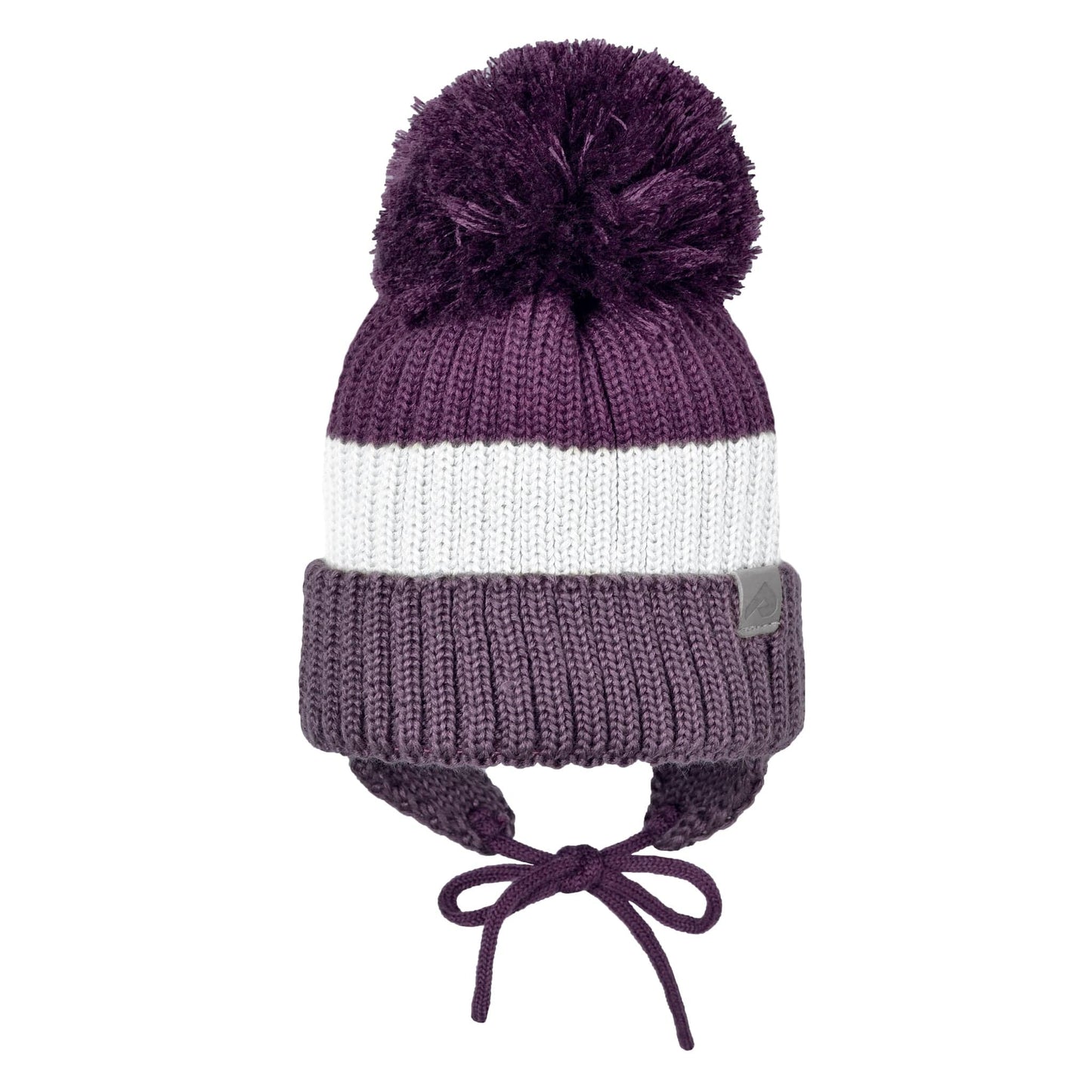 Tuque d'hiver avec pompon détachable et cordon - Shiraz, Crème & Blush