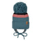 Acrylic hat with fleece lining and ears - Black/Punch/Satellite