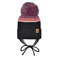 Acrylic hat with fleece lining and ears - Pinot/Punch/Seashell/Black