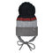 Acrylic hat with fleece lining and ears - Black/Grenat/Galet/Slate