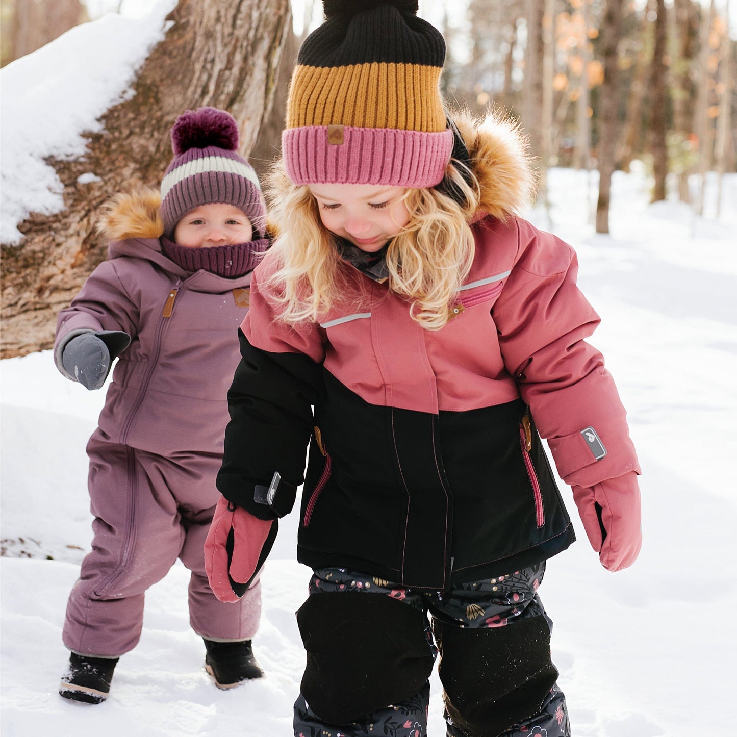 Tuque d'hiver pour garçon - Noir, Toffee & Punch