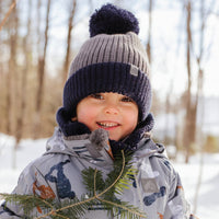 Acrylic hat with fleece lining - Black/Gray