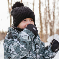 Acrylic hat with fleece lining - Black