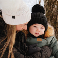 Acrylic hat with fleece lining - Black