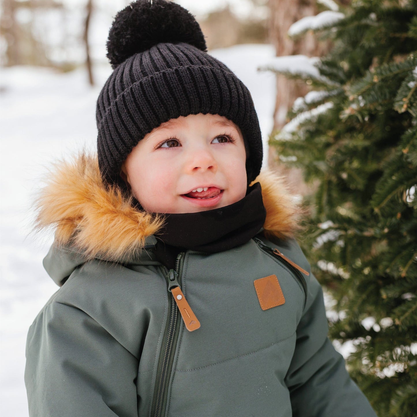 Tuque d'hiver pour garçon - Noir