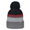 Acrylic hat with fleece lining - Black/Grenat/Pebble/Slate