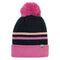 Tuque d'hiver en acrylique - Noir, pêche et cassis
