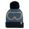 Tuque d'hiver en acrylique - Nuit, cumin et noir