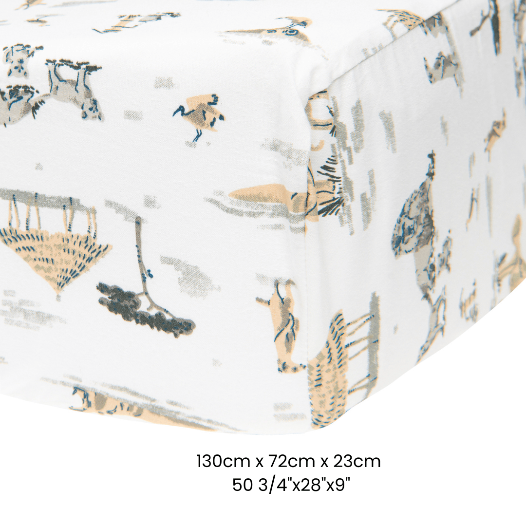 Crib fitted sheet - Safari