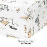 Crib fitted sheet - Safari