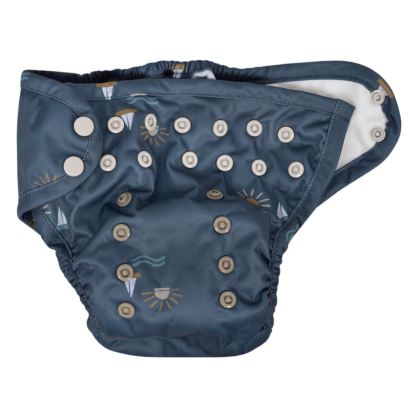 Adjustable beach diaper - Sailboats