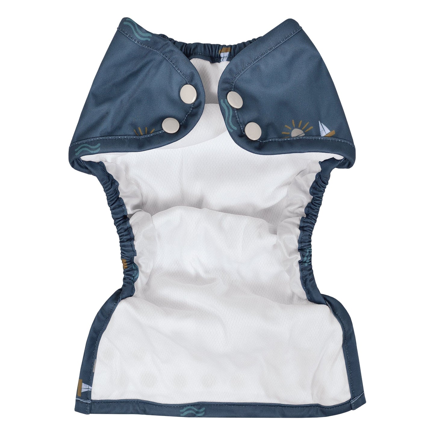 Adjustable beach diaper - Sailboats