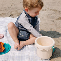 Adjustable beach diaper - Sailboats