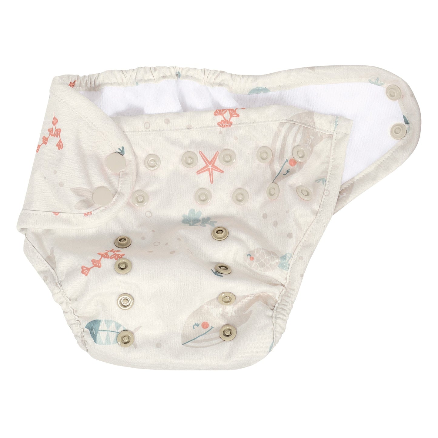 Adjustable beach diaper - Whales