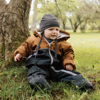 Mid-season bunting for baby - Toffee, smoke & onyx