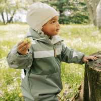 Mid-season bunting for baby - Aspen, sand & army