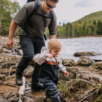 Mid-season bunting for baby - Sand, toffee & black