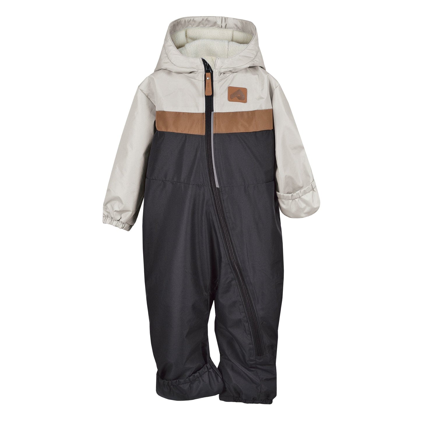 Mid-season bunting for baby - Sand, toffee & black