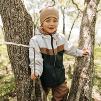 Ensemble 2 pièces mi-saison pour garçons - Sable, toffee & noir