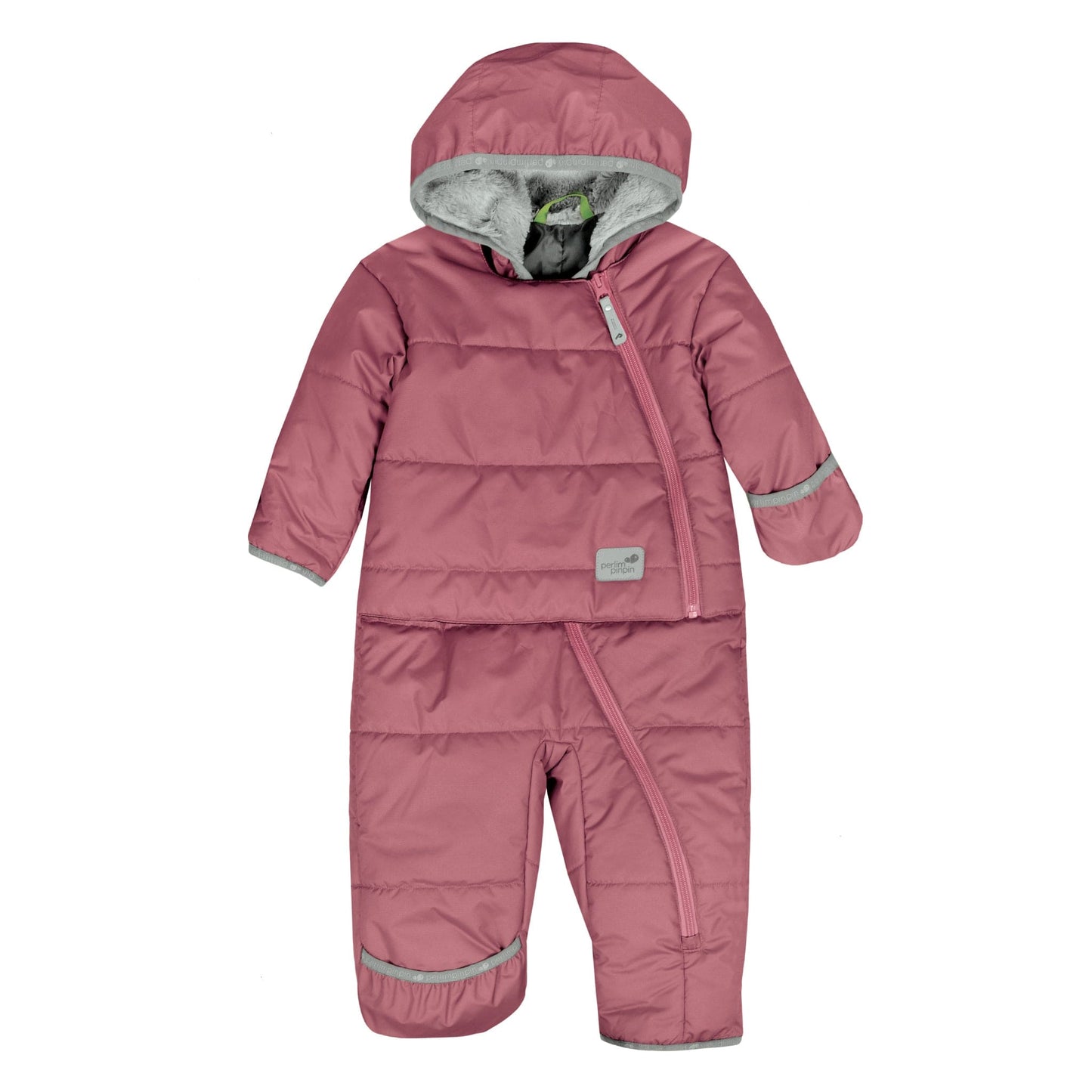 One piece baby snowsuit - Geranium