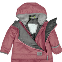 One piece baby snowsuit - Geranium