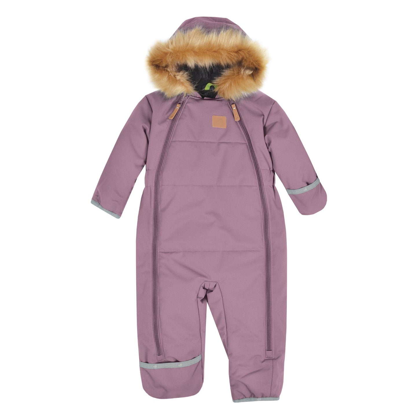 One piece baby snowsuit - Blush textured