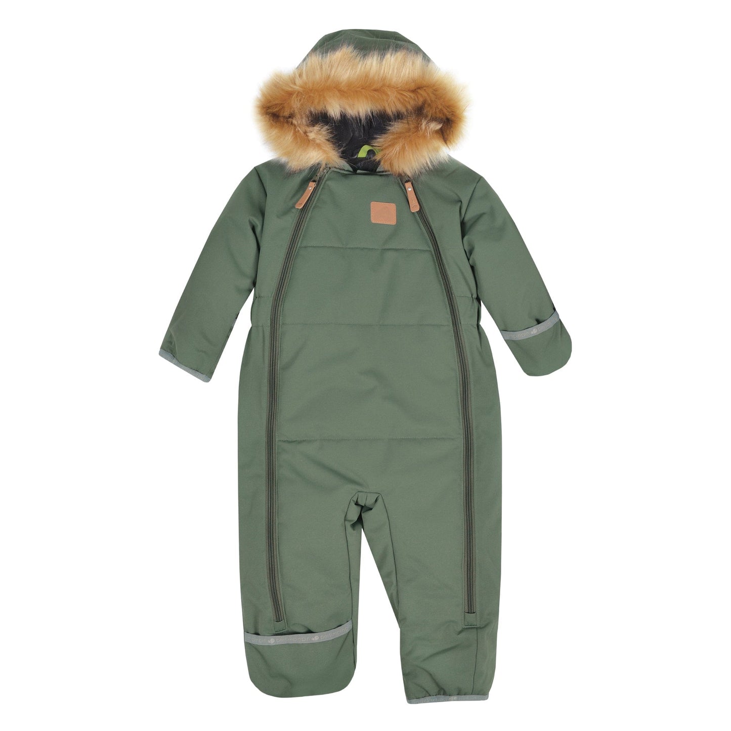 One piece baby snowsuit - Hunter textured