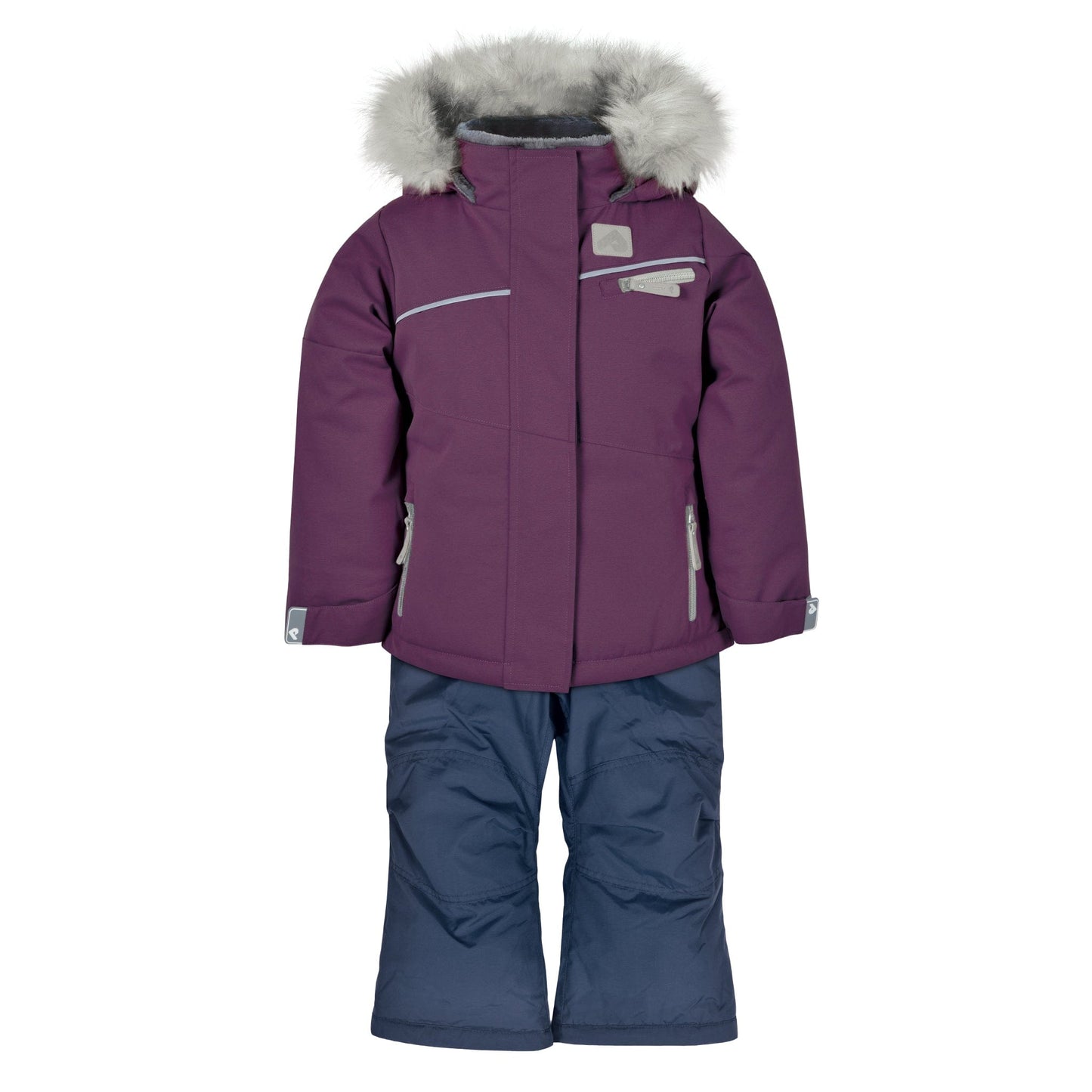 Two piece girl kid snowsuit - Shiraz textured