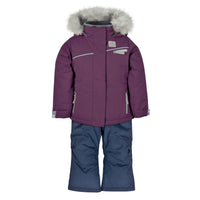 Two piece girl kid snowsuit - Shiraz textured