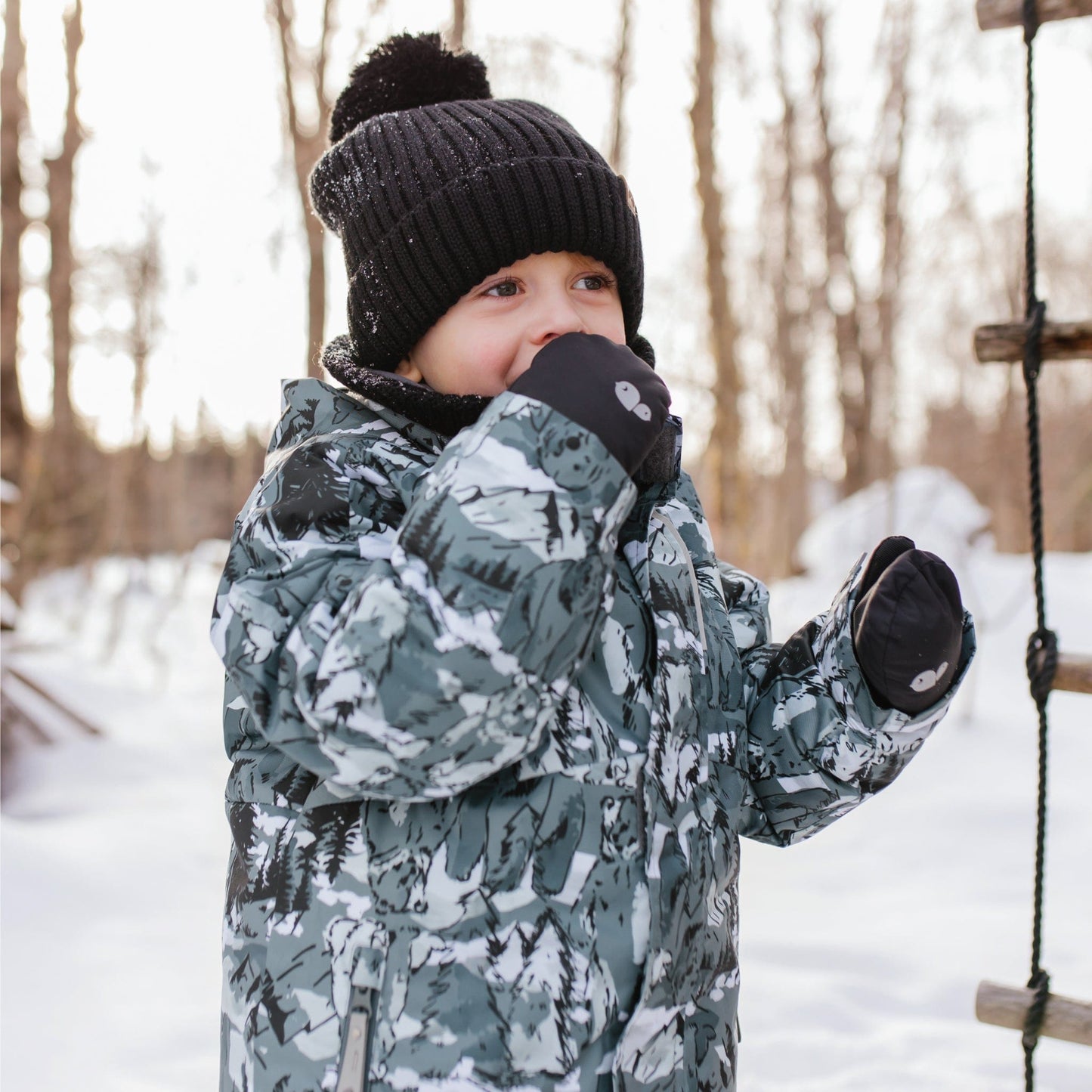 Two piece boy kid snowsuit - Bears