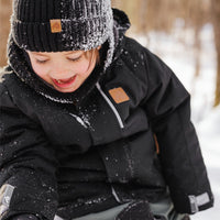 Two piece boy kid snowsuit - Black & Hunter