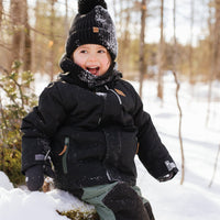 Two piece boy kid snowsuit - Black & Hunter