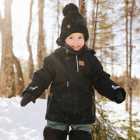 Two piece boy kid snowsuit - Black & Hunter