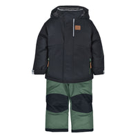 Two piece boy kid snowsuit - Black & Hunter