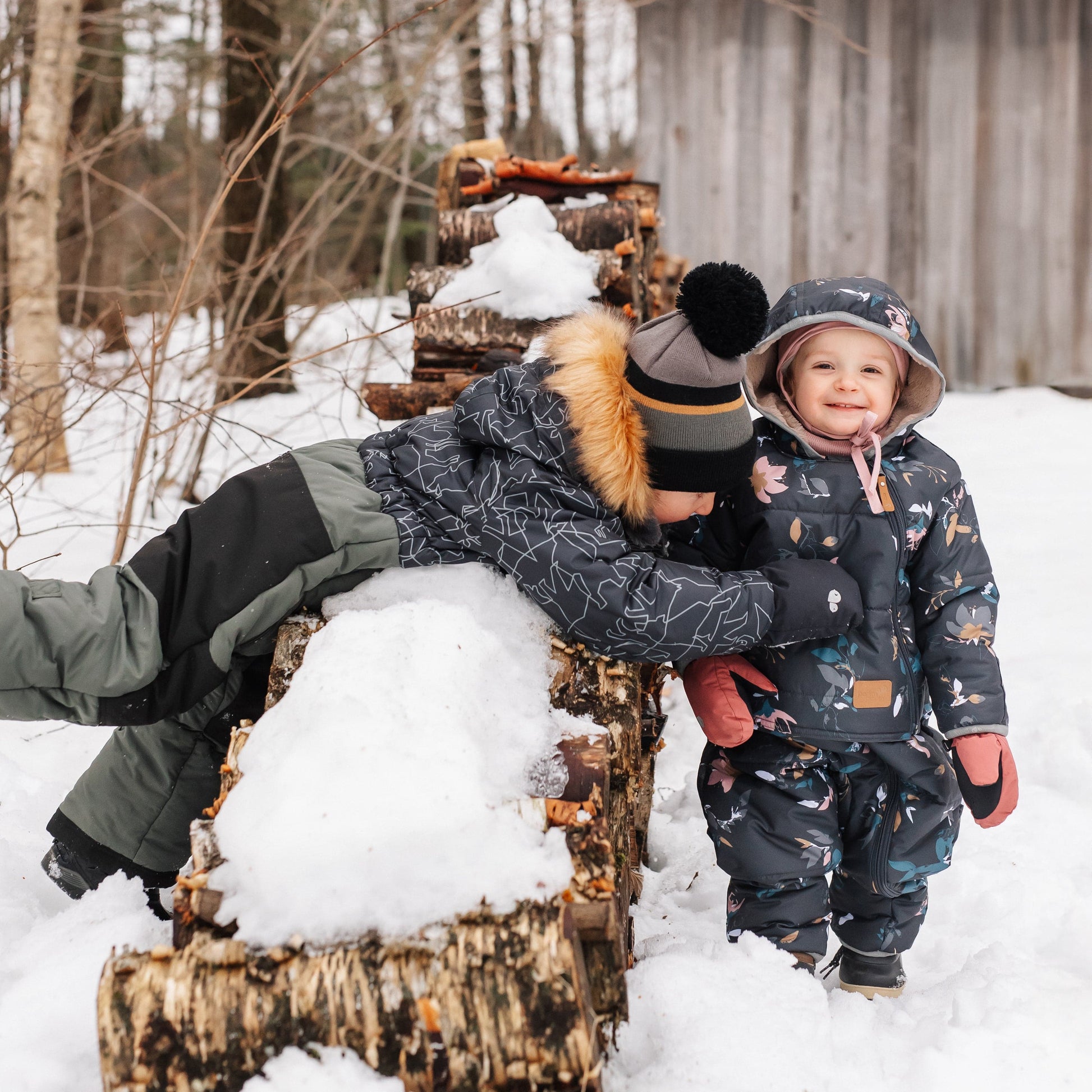 One piece baby snowsuit Nature – Perlimpinpin - Main Image