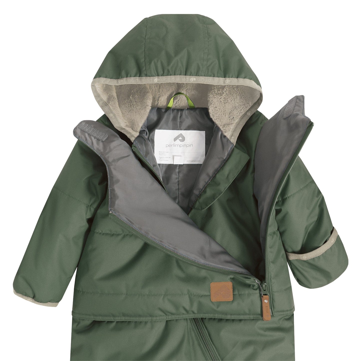Habit de neige 1 pièce pour bébé - Armée