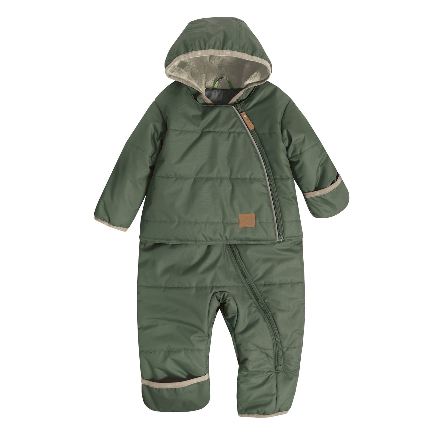 One piece baby snowsuit - Army