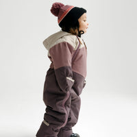 Habit de neige 1 pièce pour bébé - Prune, popino, & beige