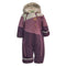 One piece baby snowsuit - Plum, Popino & Beige