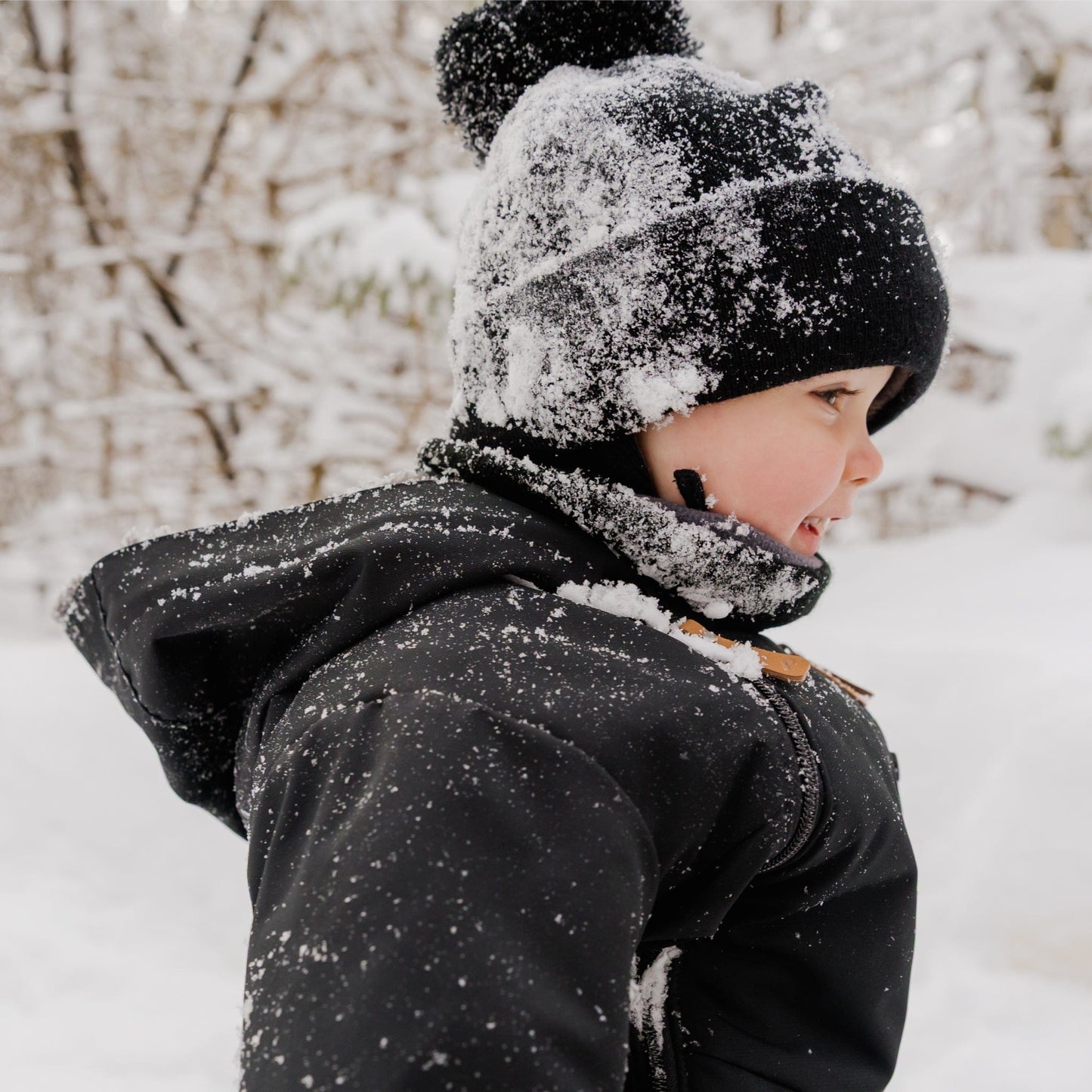 Habit de neige 1 pièce pour bébé - Noir
